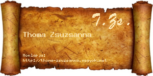 Thoma Zsuzsanna névjegykártya